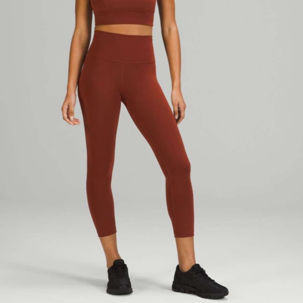 🍋Lululemon Wunder Train High-Rise Tight 25" Date Brown